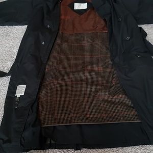 London Fog Men's Size 42 Black Trench Coat